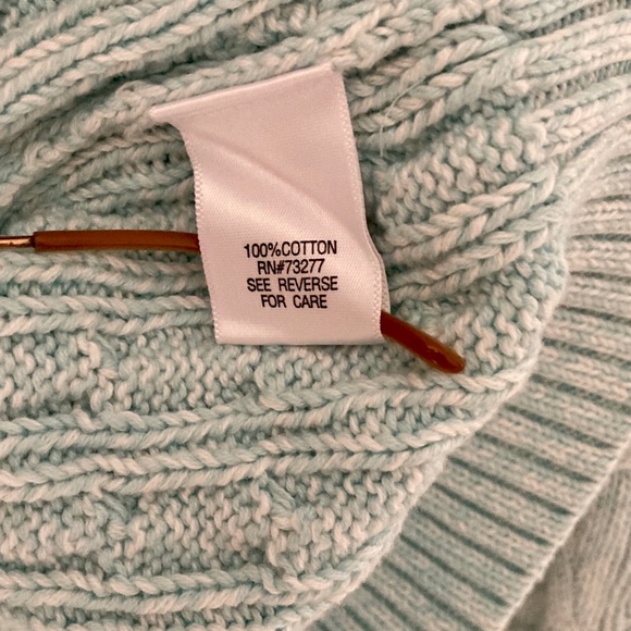 NWT Mint Heather 100% Cotton Cable Fold-over - Picture 5 of 6